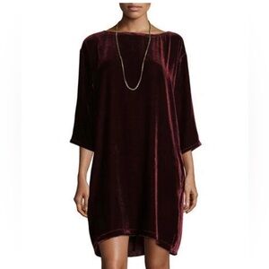 Eileen Fisher velvet shift dress